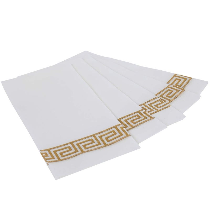 Vplus 200 PACK Guest Towels Disposable Bathroom, Decorative Bathroom Napkins, Soft and Absorbent Disposable Dinner Napkins Cloth Like for Kitchen, Parties, Weddings, Christmas Partyï¼ˆGold) - Image 4